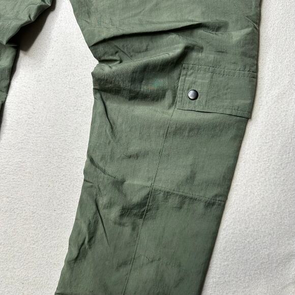 Pacsun Pant Size L Womens Relaxed Fit Elastic Waist Pockets Olive Green Cargo - Picture 11 of 12
